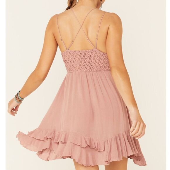 NWT Free People Adella Slip Dress - Rose XS - Picture 2 of 5